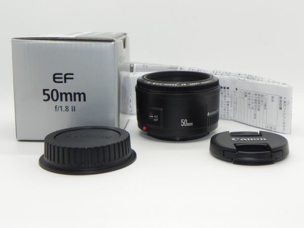 【動作◎ 極美品 箱 / 説明書 付】Canon 単焦点レンズ EF50mm F1.8 II フルサイズ対応 キャノン