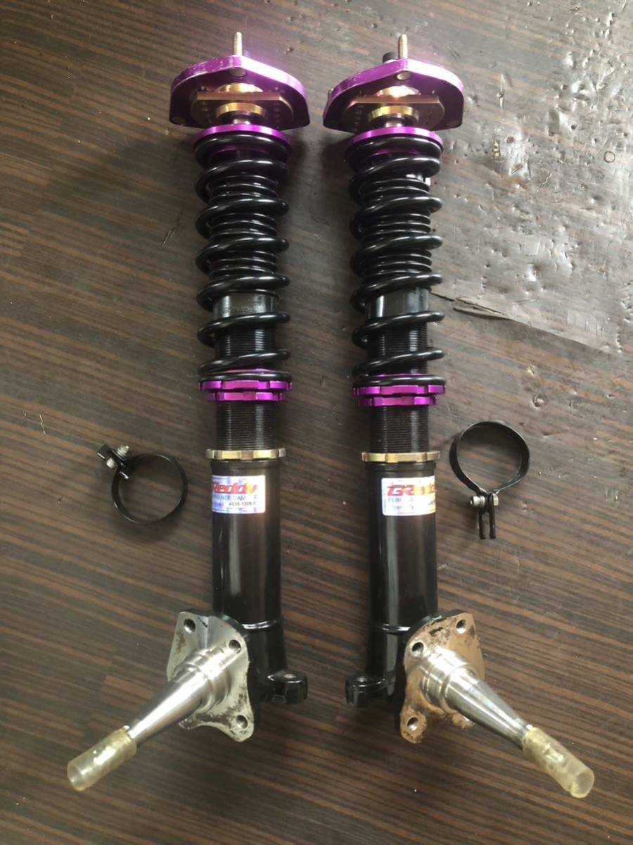 AE86 フロント車高調 フロントストラット スピンドル ローターセット AE86 フロント車高調 フロントストラット スピンドル ローターセット