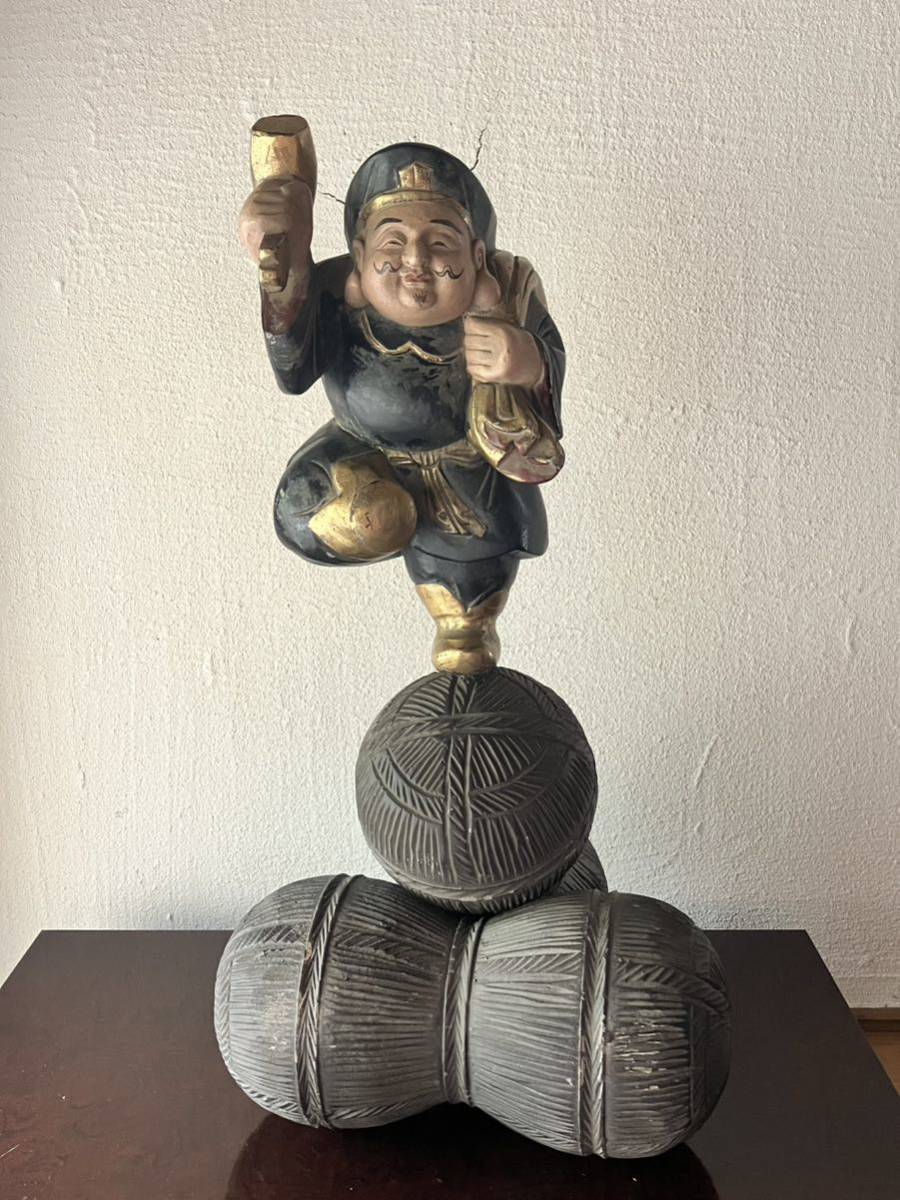 七福神 大黒様 布袋様 木彫 2体セット 【公式通販】