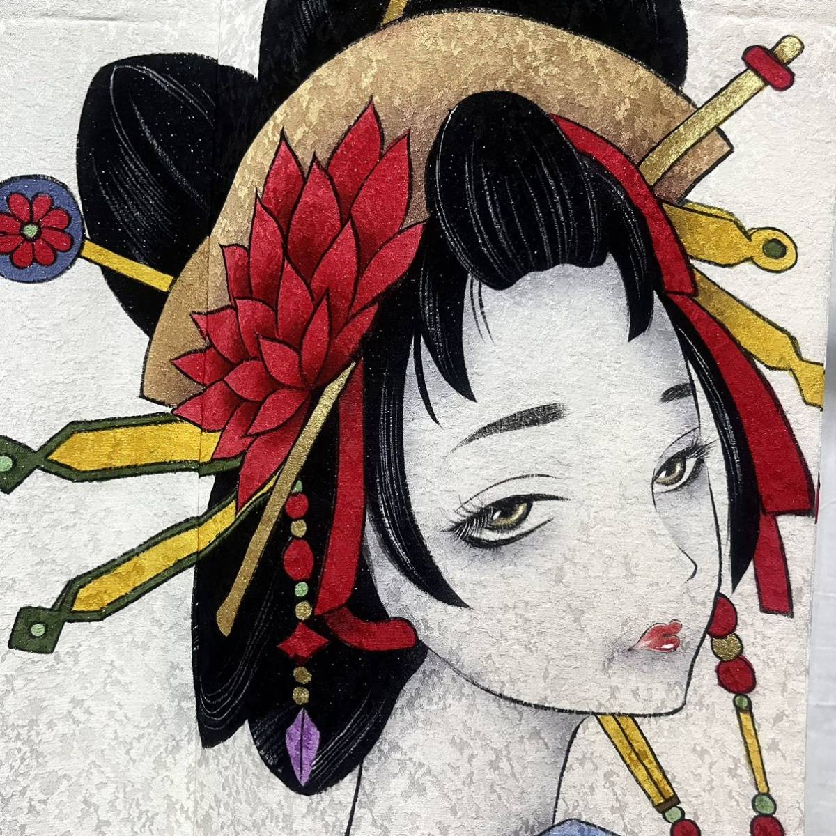 大衆演劇 正絹大島紬刺繍 男物着流し袷 舞踊 舞台等に｜ファッション
