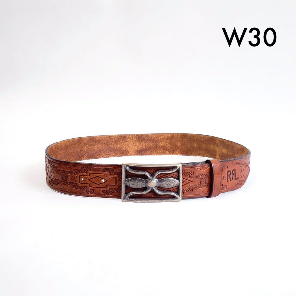 RRL - 新品*RRL*ハンドツールド レザーベルト*W30* ダブルアールエルの  