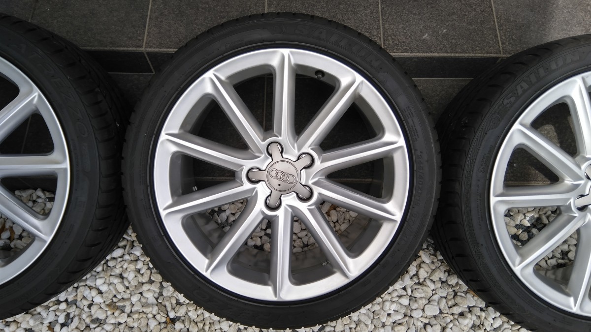 アウディAudi TT/TTS 純正 美品 アルミホイール9J×18ET52・タイヤ今年3