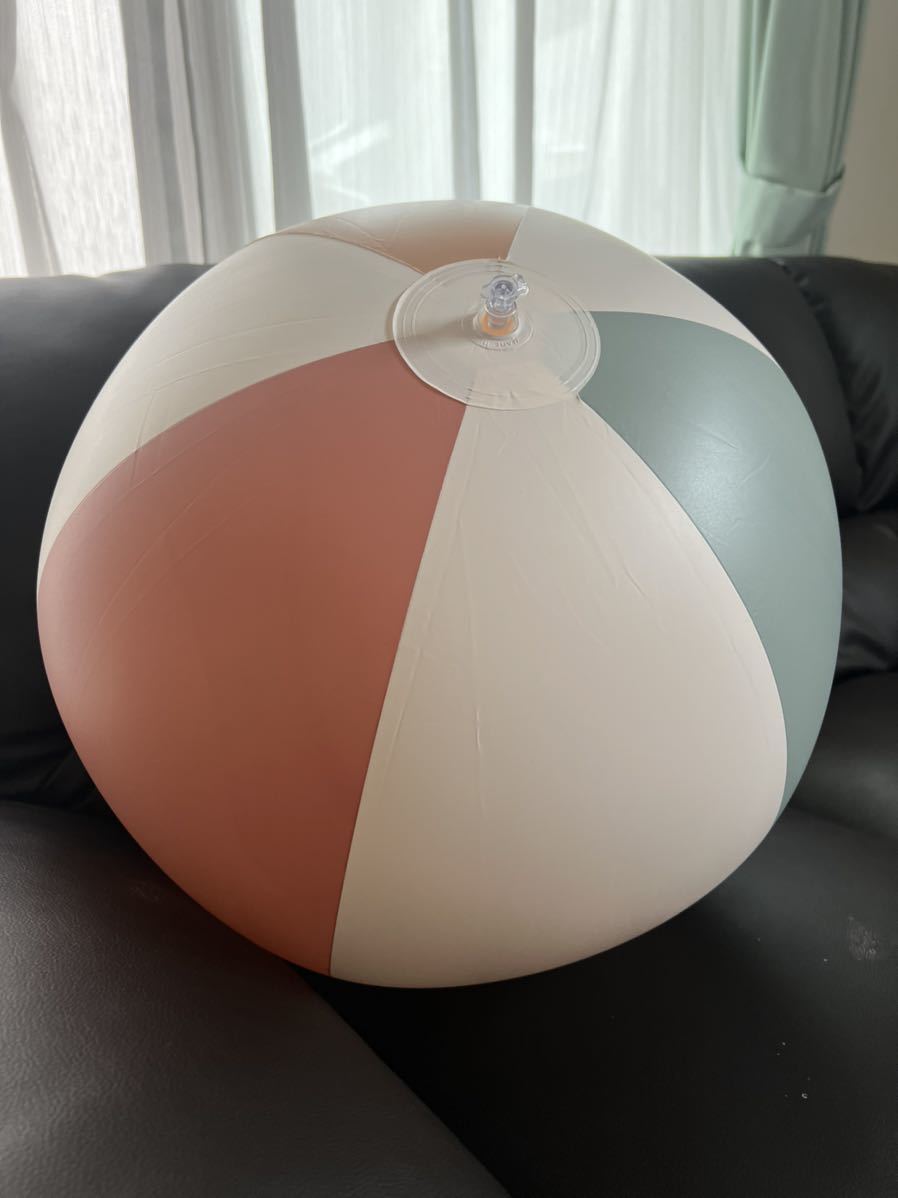 お洒落なくすみカラー ビーチボール 直径約40cm 空気ビニール製