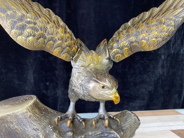 昭和レトロ】アンティーク 鉄製 鷹 鷲 置物 【公式通販】