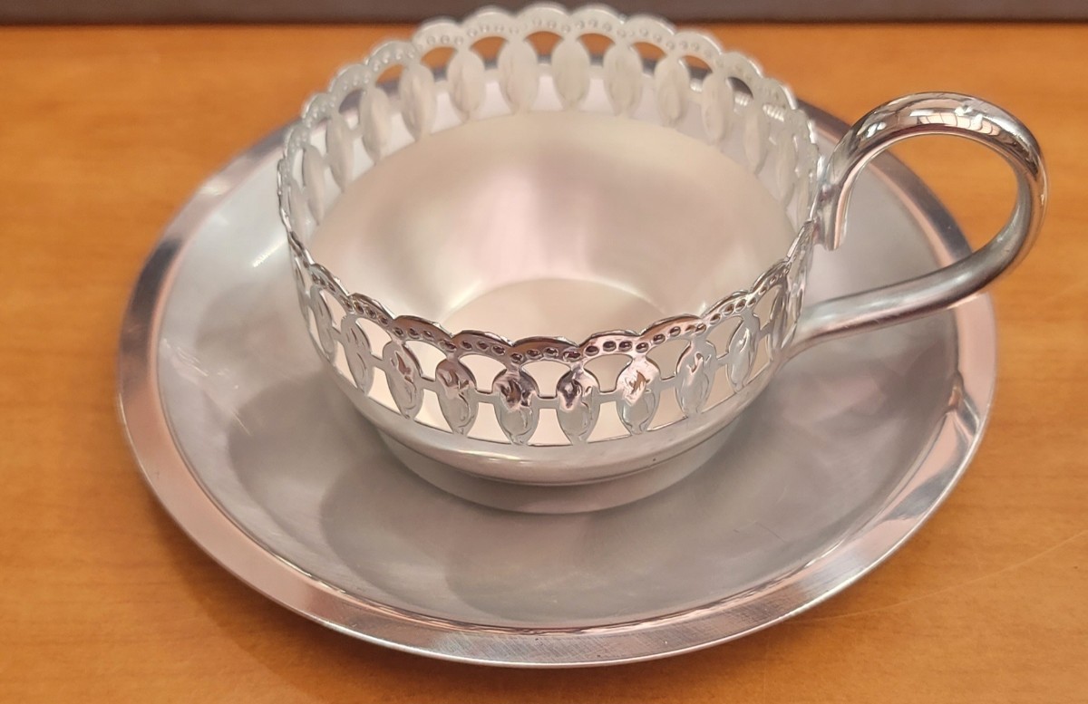 ジャパンシルバー JAPAN SILVER 銀メッキ カップ ソーサー 5客