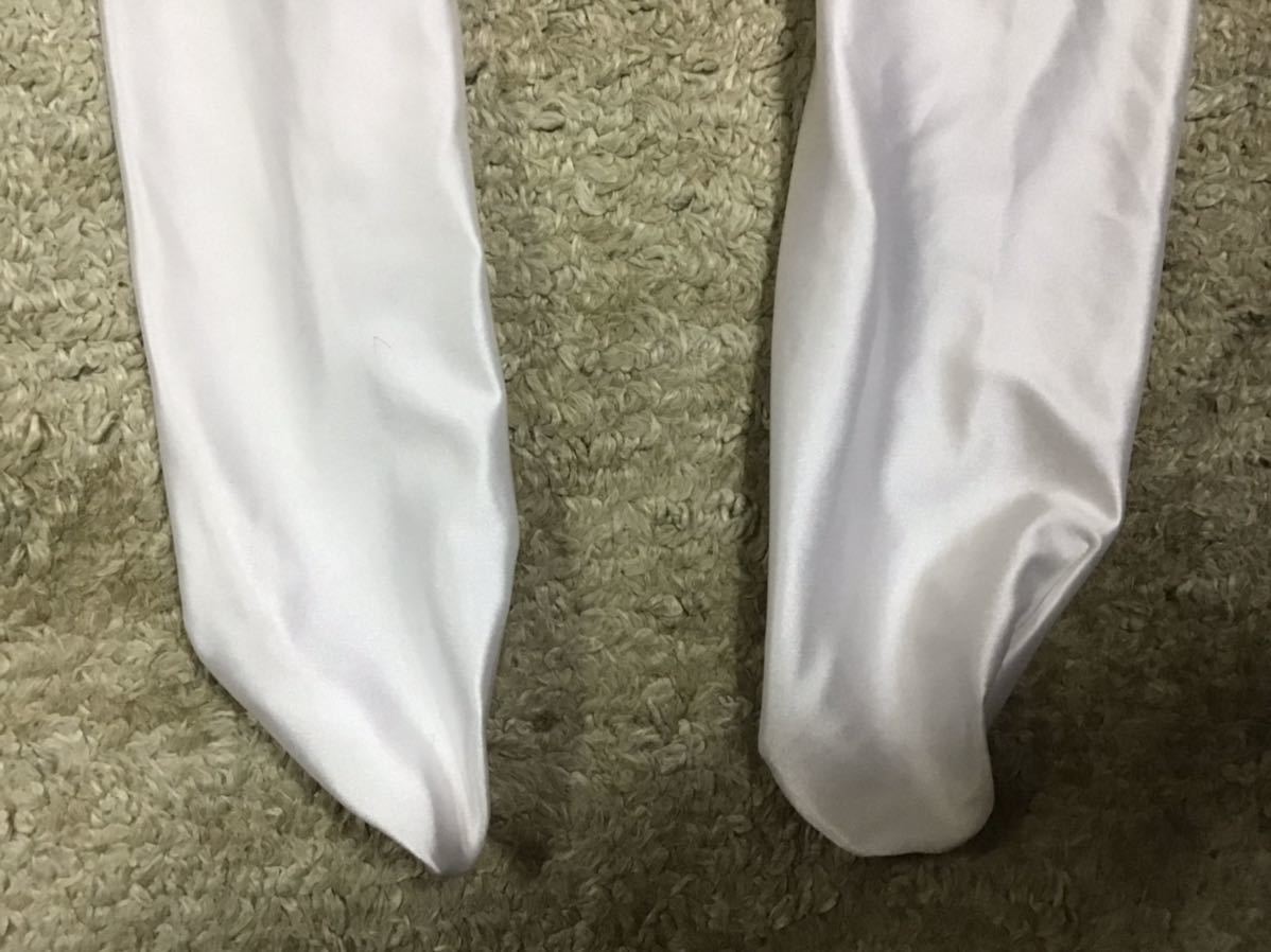 説明文必読 光沢ホワイト ツルスベ全身タイツ オーダーメイド品 