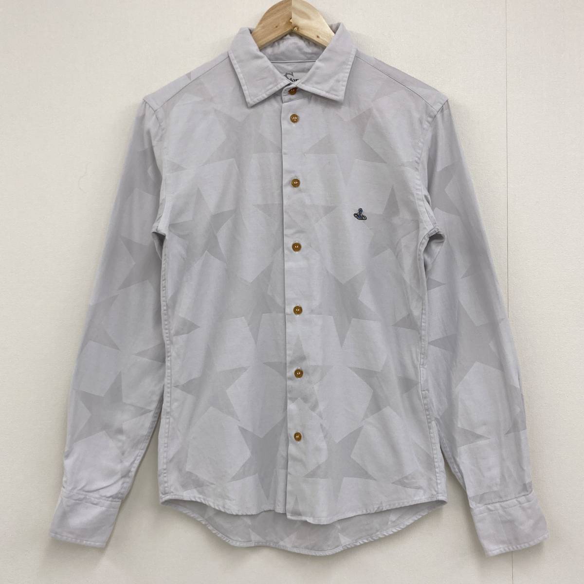 vivienne westwood MAN スター 総柄 長袖シャツ メンズ 44サイズ (S 