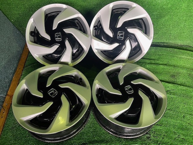 GP3 フリードハイブリッド 純正スチール 鉄 ホイール ホイールキャップ付 4本 中古品 即決 1227346 230617 M ガソリン奥