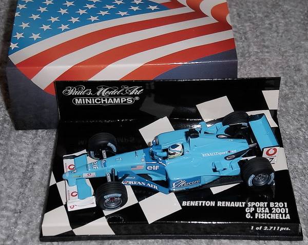1/43ベネトンルノーB201 フィジケラ USAGP2001 BENETTON