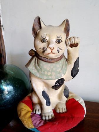 全国無料，100%新品 明治期 骨董 アンティーク 旧家 蔵出し 縁起物 置物 古い 招き猫 猫 ネコ 土人形 招福猫児 丸〆猫 流行神 開運招福 当時物 古美術(その他)｜売買されたオークション情報、yahooの商品情報をア その他