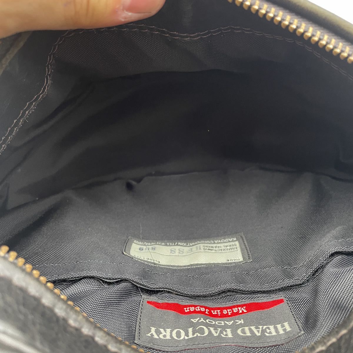 美品 KADOYA HEAD FACTORY ウェストポーチ ボディバッグ 本革 カドヤ（KADOYA） 【HFG/WAIST BAG-PTD】 ヘッドファクトリー ウエスト