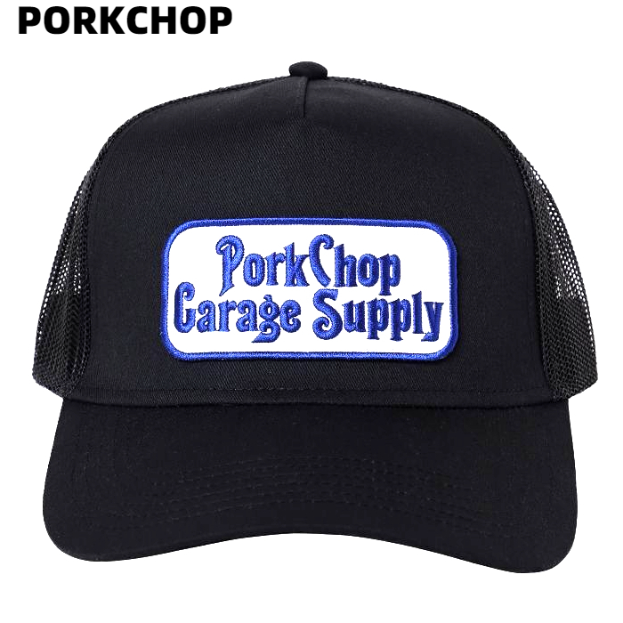 新品【PORKCHOP ROUNDED WAPPEN CAP BLACK ポークチョップ ワッペン