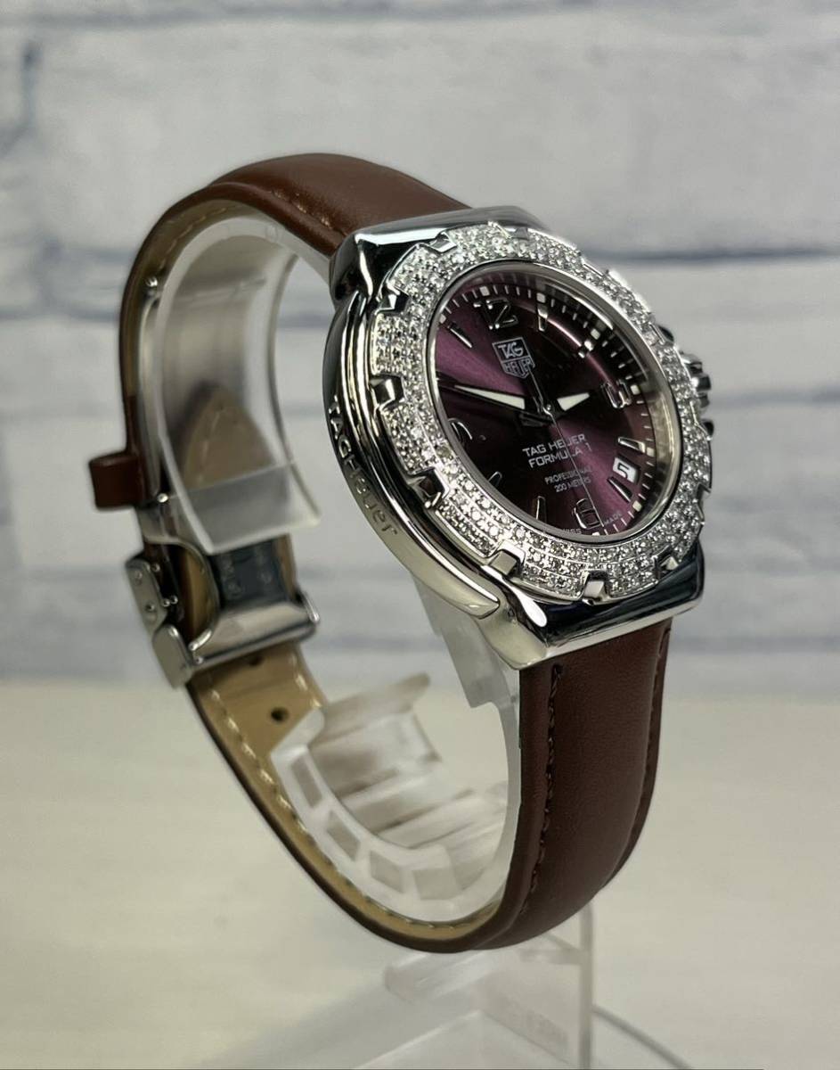 電池交換済み 美品 タグホイヤー フォーミュラ1 WAC1219-0 ダイヤ 