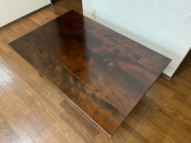 USED良品□北海道民芸家具 HOKUMIN 座卓 折りたたみ式 樺材 ロー