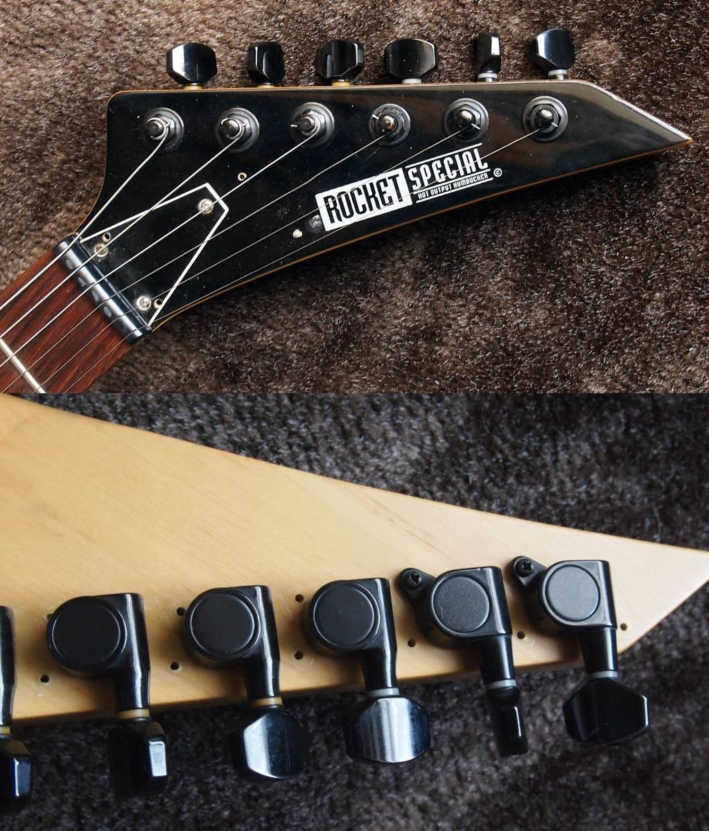 ROCKET SPECIAL MARSHALL ストラト SSH ブラック コンコルドヘッドの 
