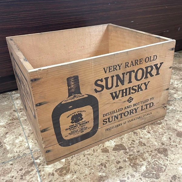 壽屋　サントリーウィスキー　初期　木箱　希少です SUNTORY/サントリー ウイスキー 空き箱 木箱 OLD ケース 当時物 【公式