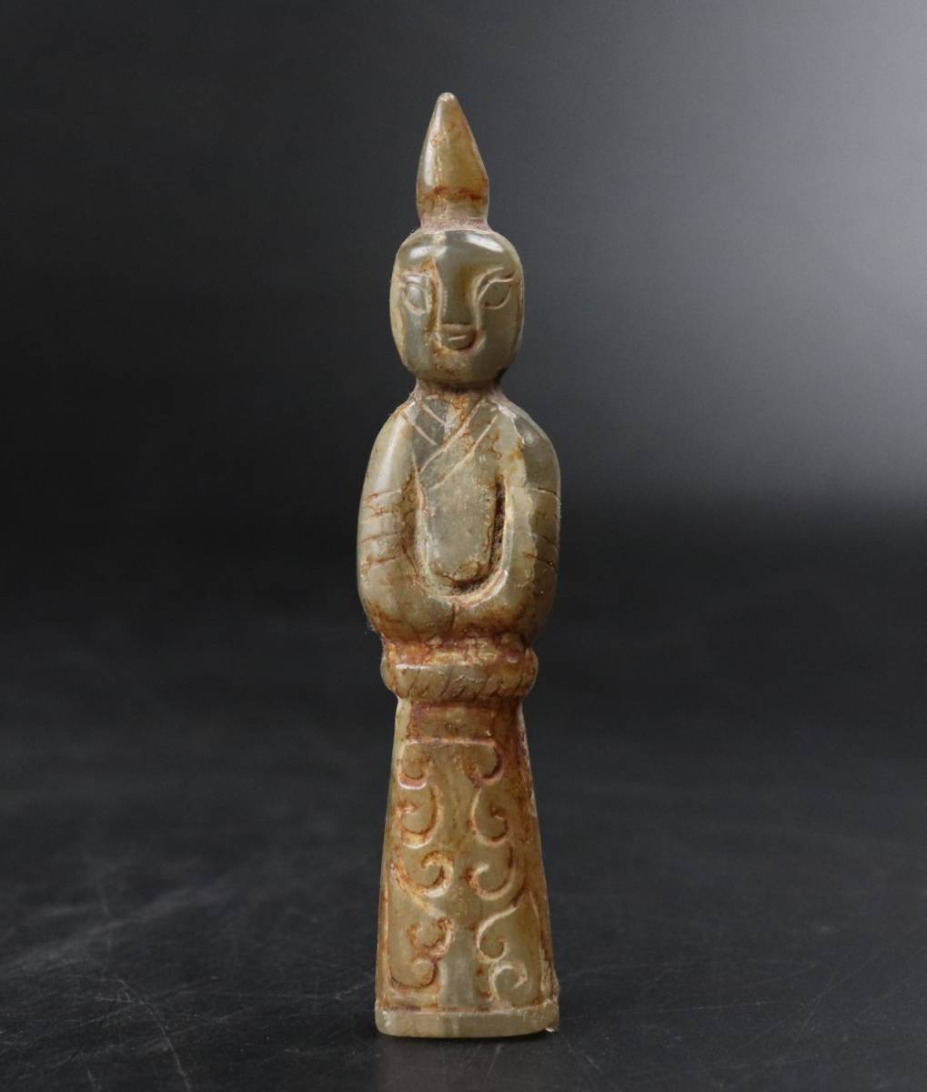 定番，限定SALE ◇爛◇ 古美術品 牙彫 亜水作 鶴瓢箪仙人 51.5cm 2963g