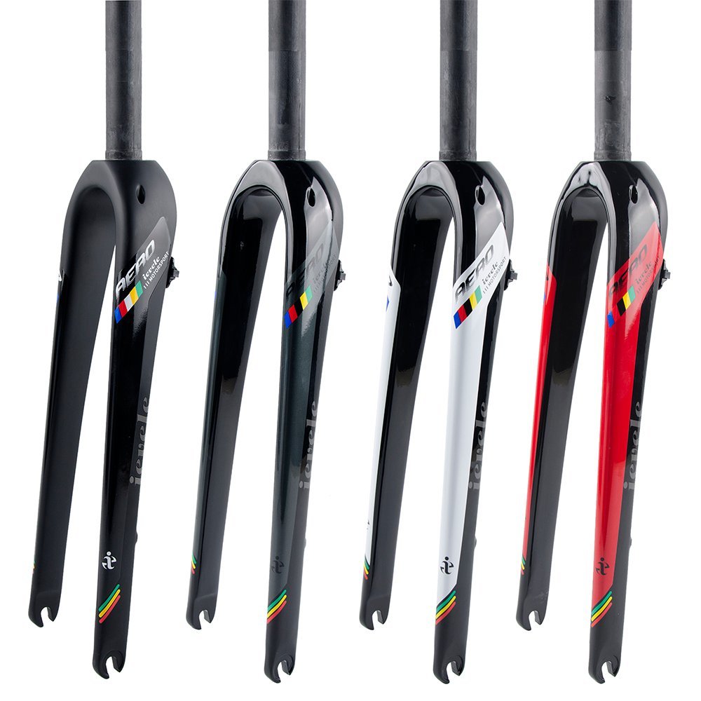 ievele正規品 カーボンフォーク Gravel 砂利ロードバイク ストレート/テーパード ディスクフォーク クイックリリースフォーク wqx14