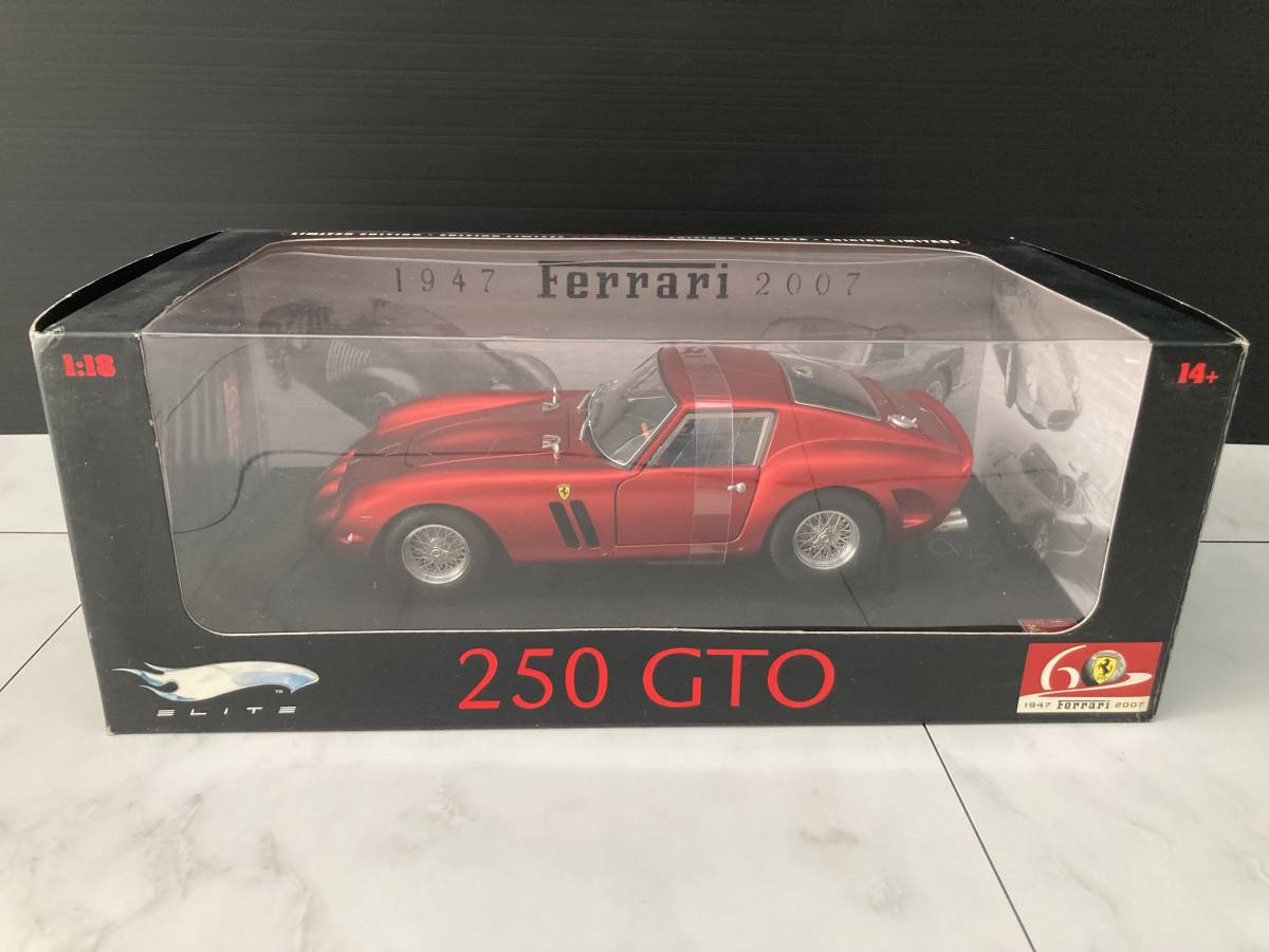 美品】1/18 ホットウィール エリート マテル フェラーリ 250 GTO Hot