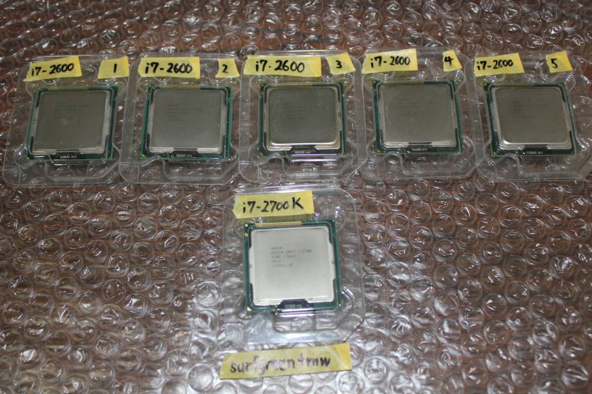 Core CPU Intel 3,8 動作OK（60s） 2700K 【簡易動作確認済み(Windows