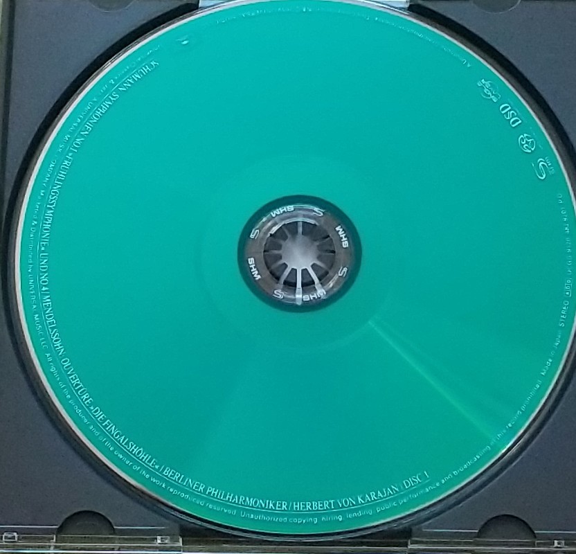 SACDシングルレイヤー シューマン 交響曲全集 カラヤン/BPO 国内廃盤