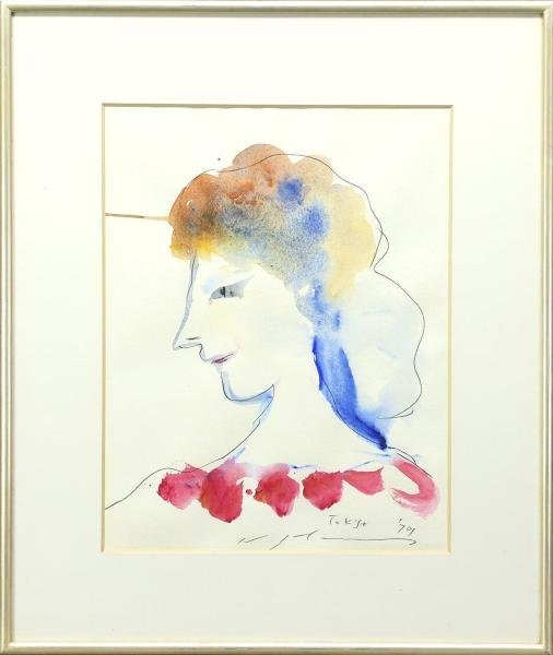 真作】池田満寿夫 女の肖像 国内外活躍巨匠 エロスの画家 芥川賞 銅