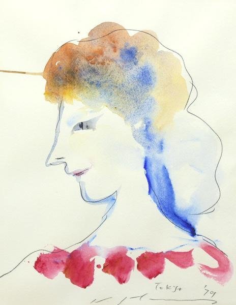 真作】池田満寿夫 女の肖像 国内外活躍巨匠 エロスの画家 芥川賞 銅