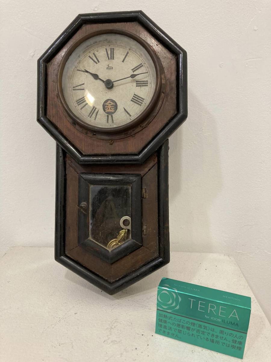 ☆古い豆柱時計☆ 昔懐かしいアンティーク柱時計をお届け|WATERBURY