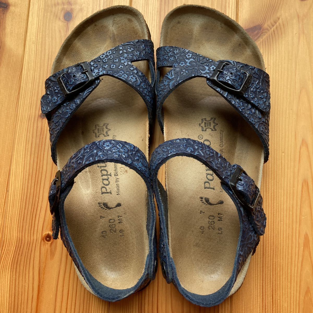 BIRKENSTOCK☆ビルケンシュトック☆RIO リオ 40 26センチ 紺/PAPILLIO 