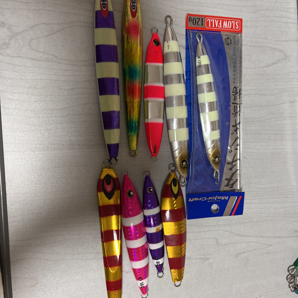 タチウオジギング　太刀魚　メジャークラフト　ジグパラ　クレイジーオーシャン80g〜160g