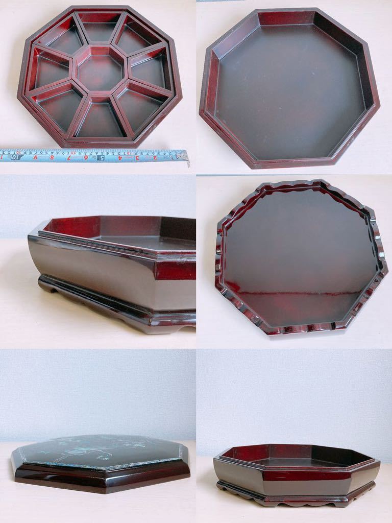 韓国螺鈿　作家物　八角形 漆器 菓子器 花鳥文様　漆器　漆芸　工芸品 韓国螺鈿 作家物 八角形 漆器 菓子器 花鳥文様 漆器 漆芸 工芸品