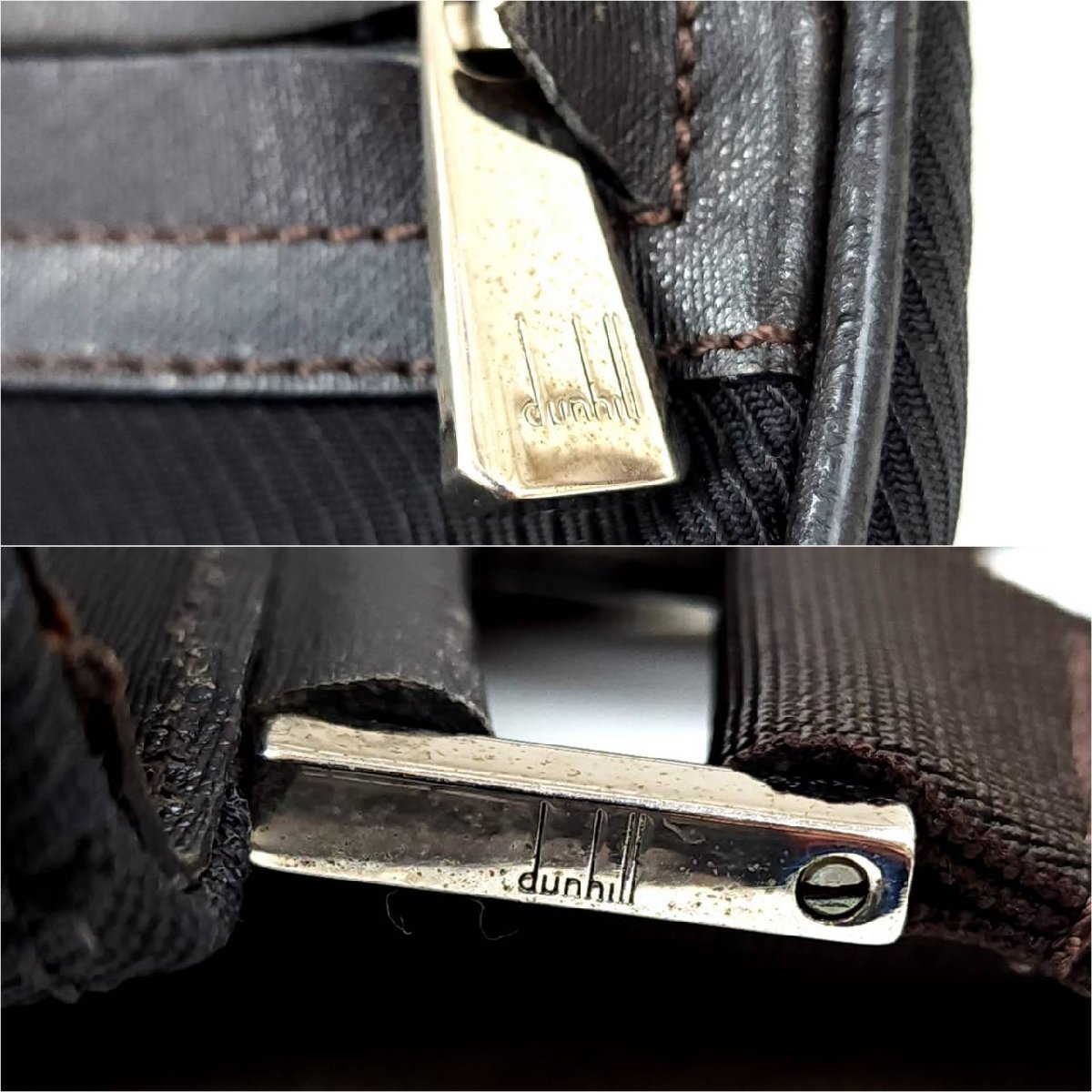 dunhill ダンヒル ショルダーバッグ ブラック シルバー金具 斜め掛け 