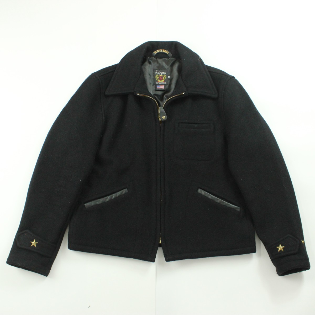 Schott / 7176 ショット ウール ナイロン メルトン ジャケット 表記サイズ38