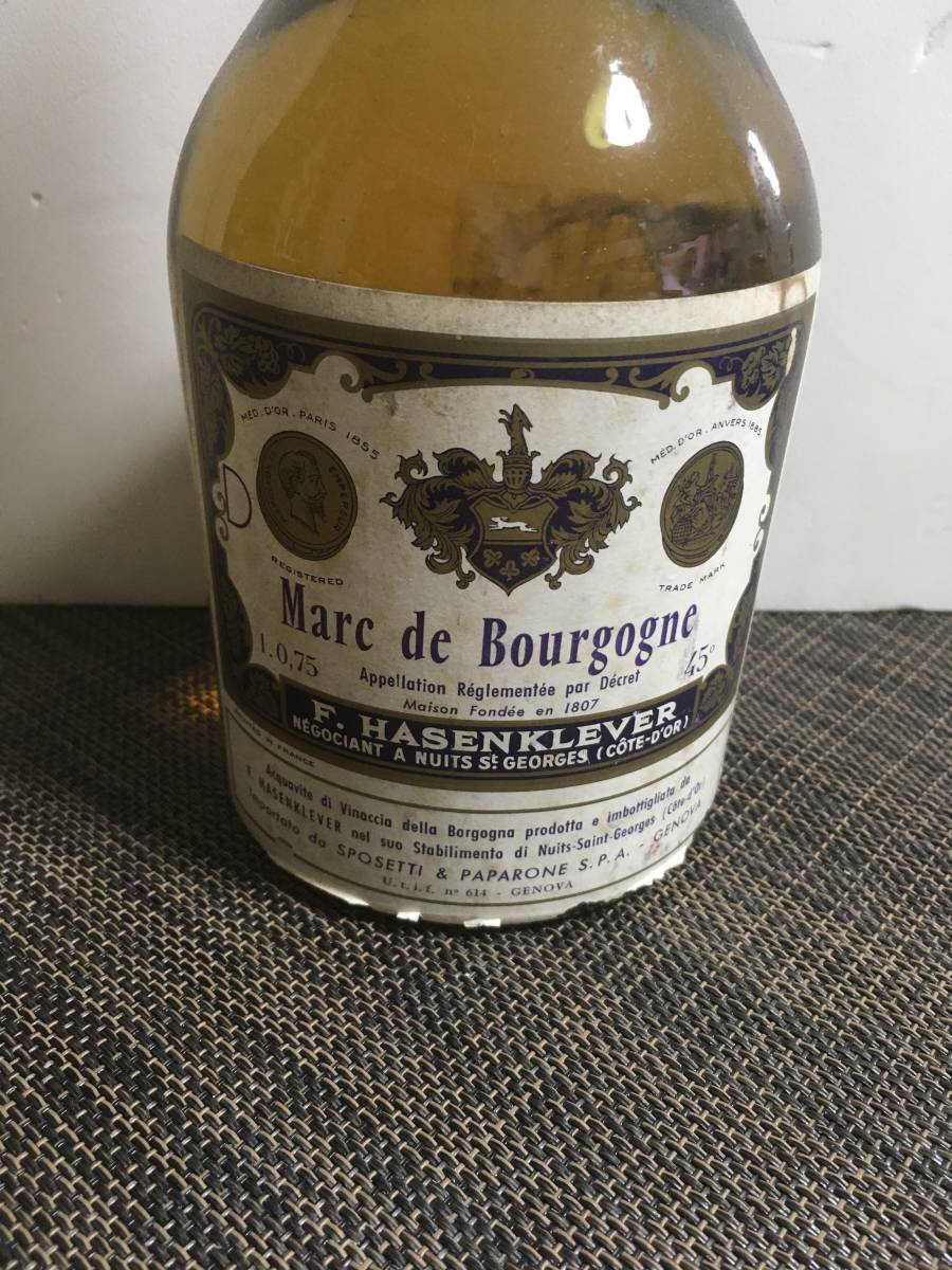 RARE428] Marc de Bourgogne F.HASENKLEVER. 45%. 750ml 【公式通販】