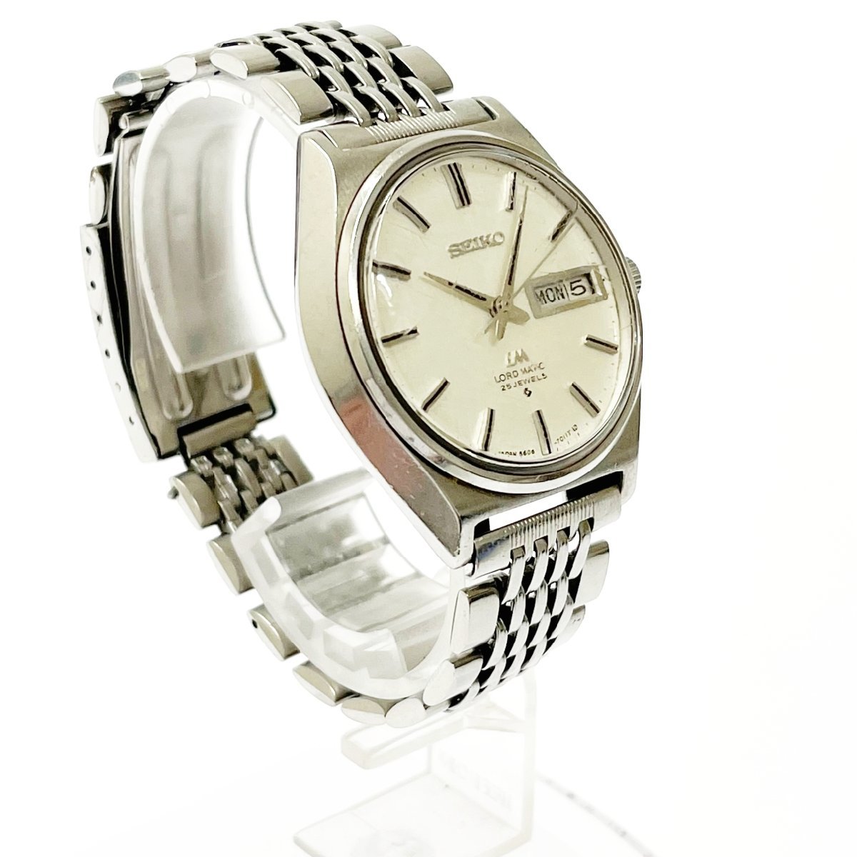1円スタート】SEIKO セイコー 5606-7010 LM ロードマチック 25石 SS 