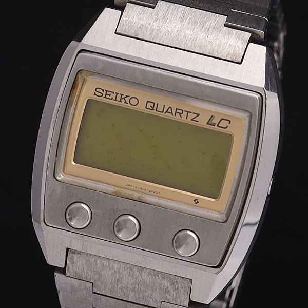 1円 セイコー QZ 0614-5010 LC スクエア デジタル文字盤 メンズ腕時計 XYZ 2505000YSD