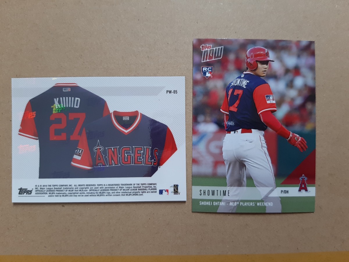 SHOWTIME大谷翔平 topps Now ルーキーカード マイクトラウト 2枚