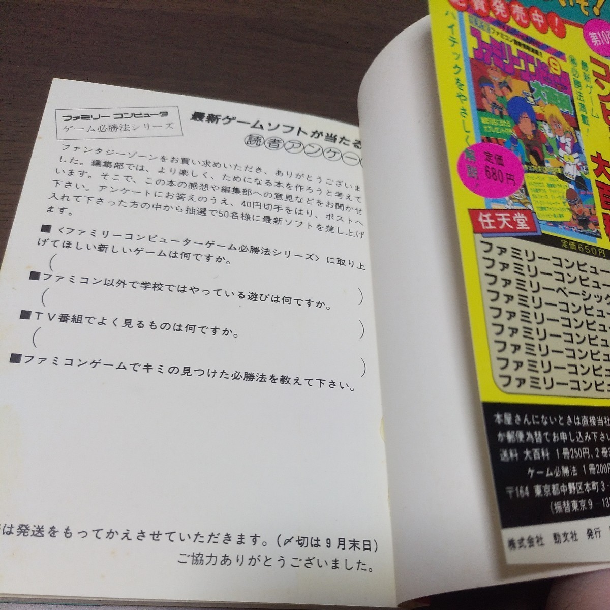ファミコン攻略本/ファンタジーゾーン/ゲーム必勝法シリーズ43の入札 