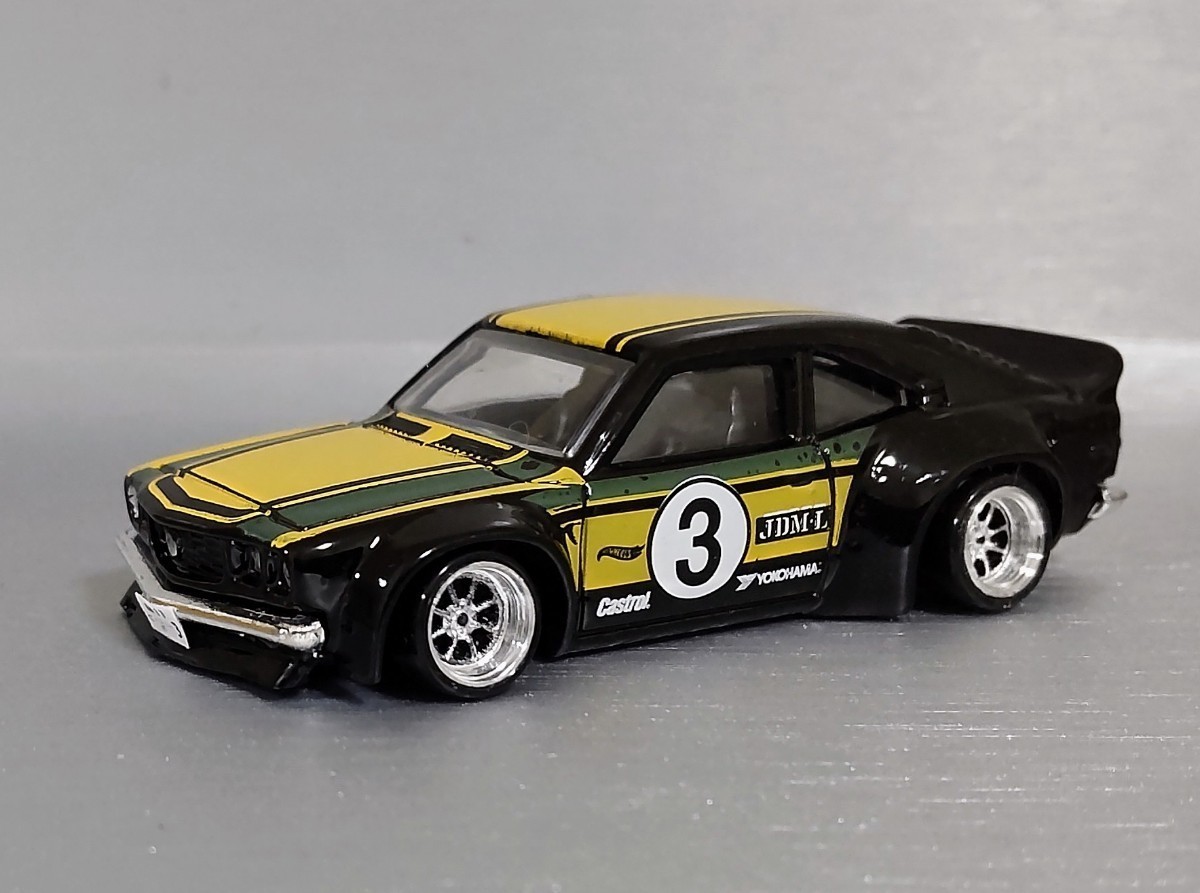 1/43　マツダ　サバンナ改　クーペ　RX-3　ワタナベ　アルミ製　深リム マツダ RX-3 改 サバンナ RX3 ロータリー 深リム ワタナベ シャコタン