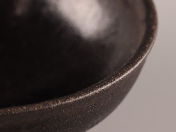 宋代 唐物 時代物 D4107 宋時代 木ノ葉天目茶碗 中国古玩 唐物 宋代 天目
