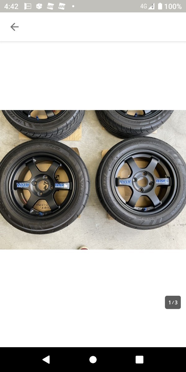 RAYS TE37 14インチ 6J +38 艶消し黒 ×2本 ビートのリアに如何でしょうか