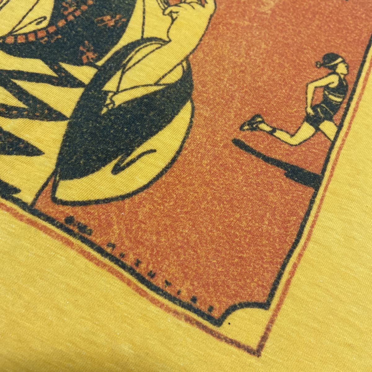 80s NIKE ナイキ 浮世絵Tシャツ 黄色 ヴィンテージ ビンテージ 激レア 