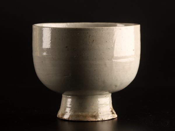朝鮮美術 李朝 白釉 盃 V R8284 朝鮮美術 李朝 白釉 盃