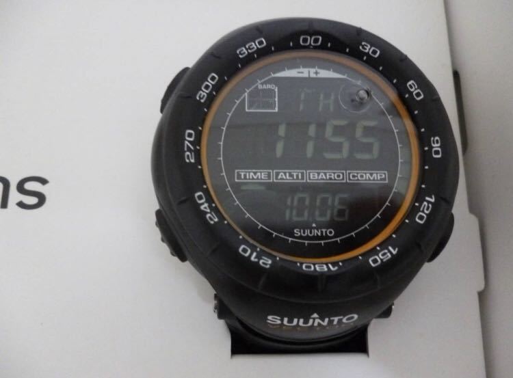 美品 スント ベクター SUUNTO VECTOR ブラック VECTOR スントベクター デジタル腕時計 