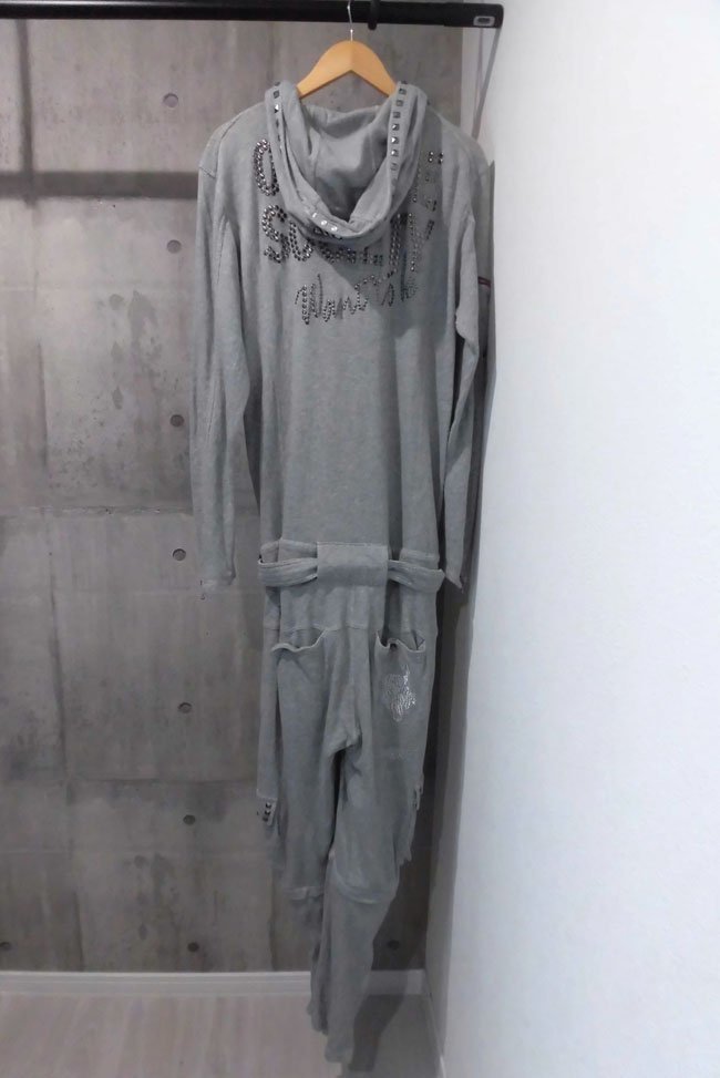 手越着用 PPFM つなぎ オールインワン スウェット 黒 y2k グランジ