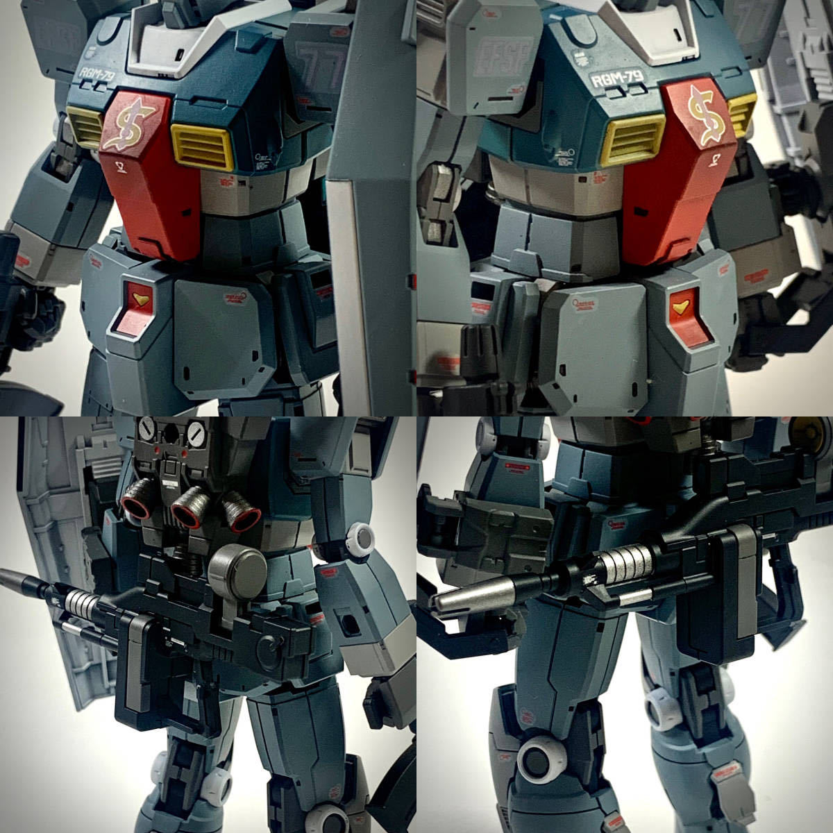 プレミアムバンダイ限定 hg ジム スレッガー搭乗機 全塗装完成品 1⁄144