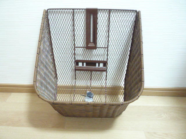 ホンダジョルノ　AF77　ヤマハ純正籐風フロントバスケット＋ホンダ純正アタッチメント　新品　籐風フロントバスケット　前かご