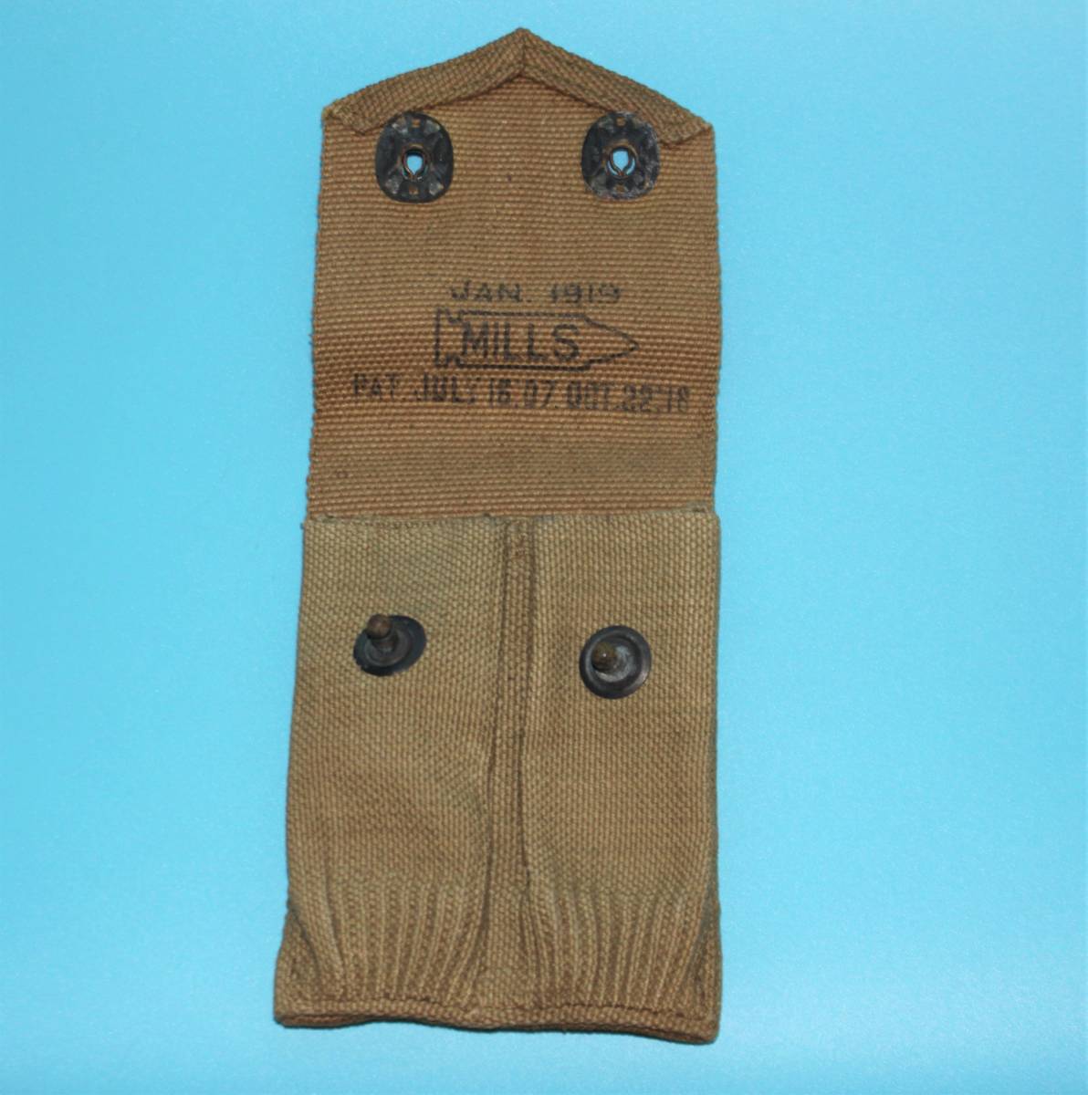 虫 WWⅠ～WWⅡ 米軍 実物 M-1912 マガジンポーチ