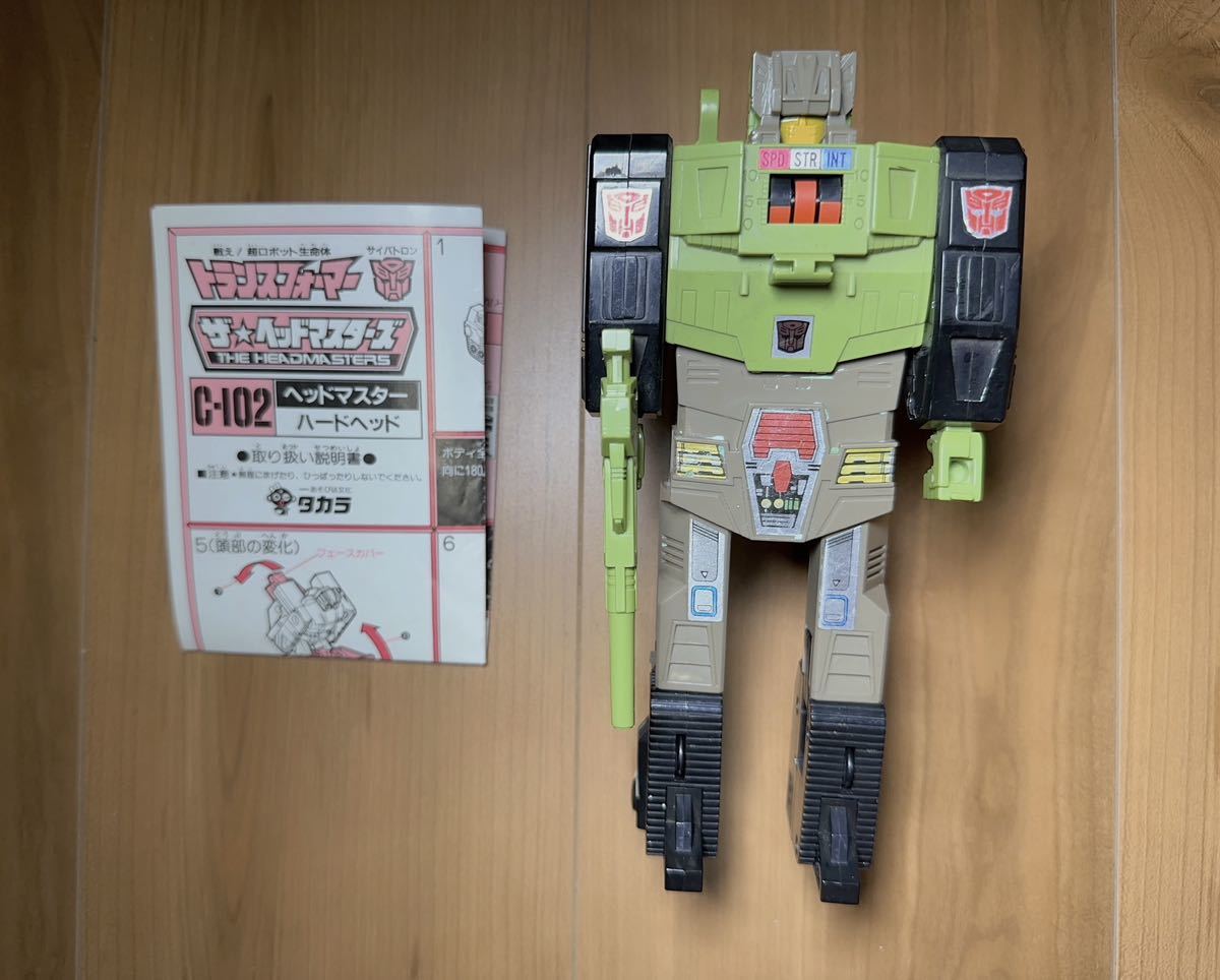 同梱可　タカラ トランスフォーマー ヘッドマスター　C-102 ハードヘッド　説明書付き　ダイアクロン　ミクロマン