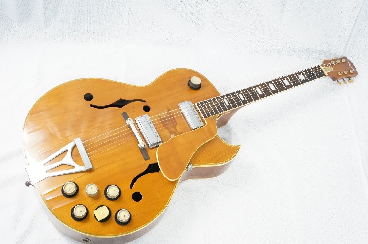 22☆KAWAI/カワイ フルアコギター EP-150 音出し確認済 ソフトケース 
